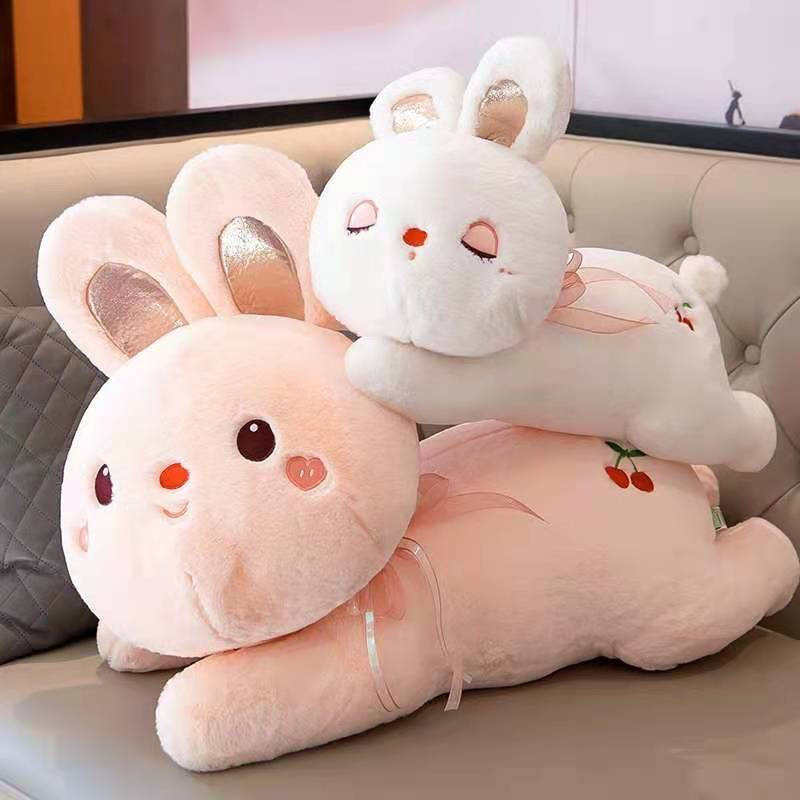 

Детский плед - игрушка - подушка Зая - вишенка