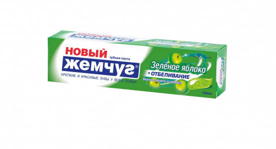 

Зубная паста Новый жемчуг Зеленое яблоко + отбеливание, 100 мл