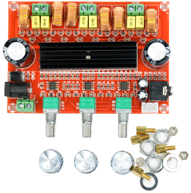 

Аудио Усилитель трехканальный (сабвуфер), XH-M139 TPA3116D2 2.1, 2X50W+1X100W
