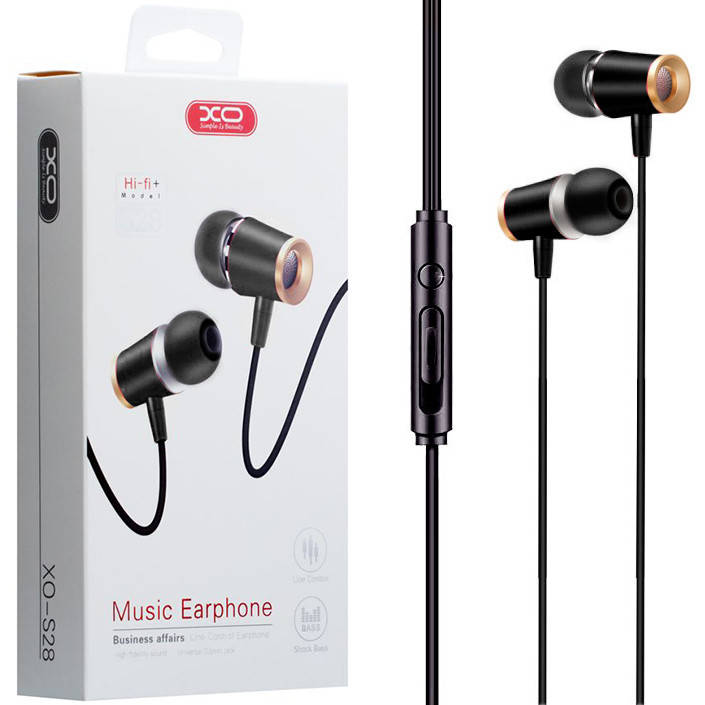 

Наушники с гарнитурой XO S28 Black, Черный