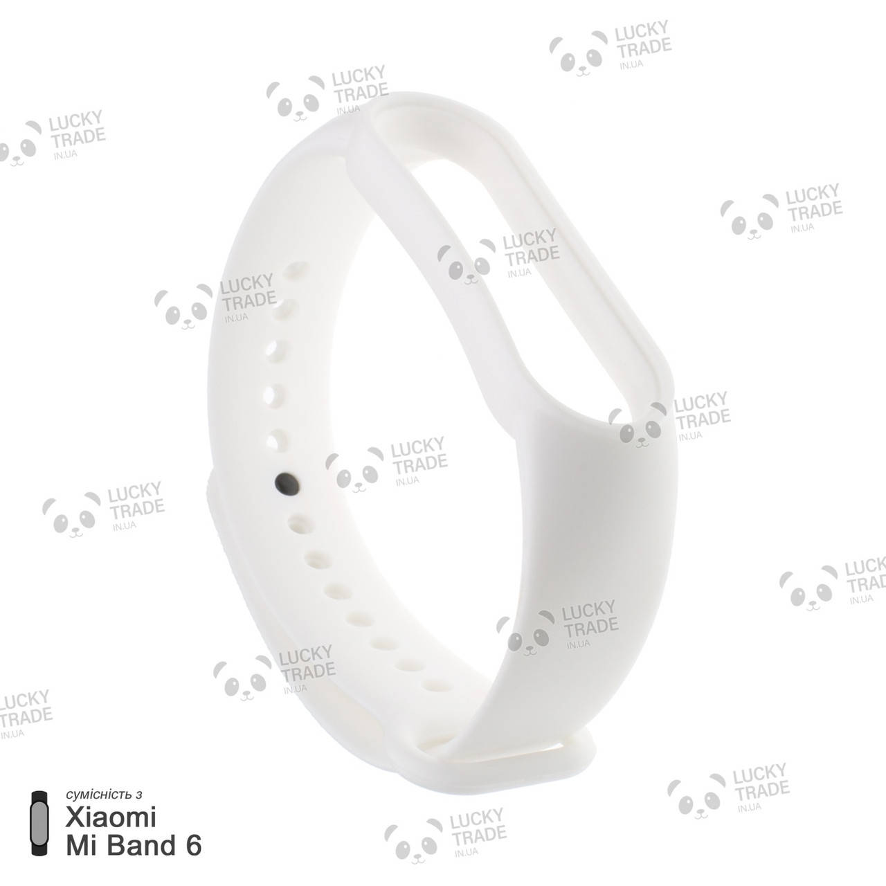

Ремешок Xiaomi Mi Band 6 силиконовый однотонный браслет Белый [103901]