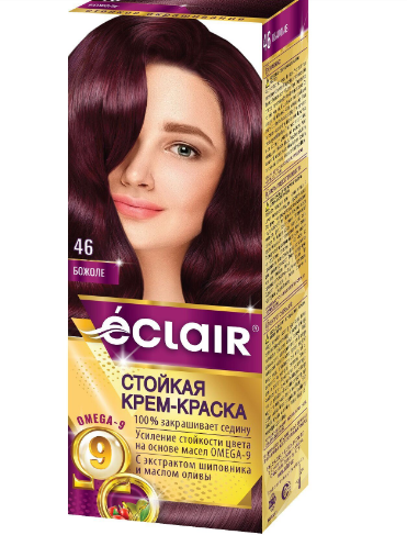 

Краска для волос Éclair с маслом "OMEGA 9" 46 Божоле