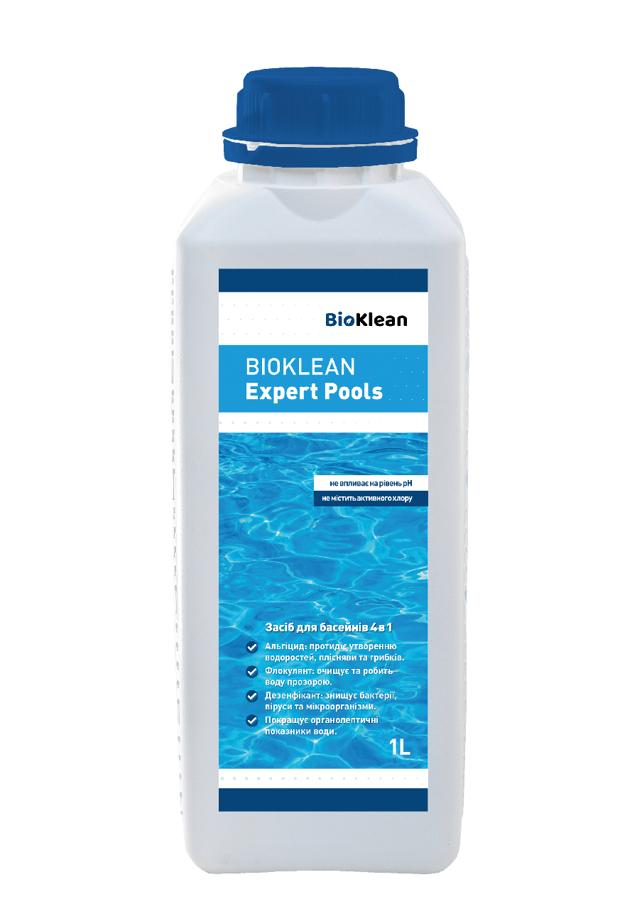 

Универсальное жидкое средство для очищения воды в бассейне Expert Pools 1 л BioKlean