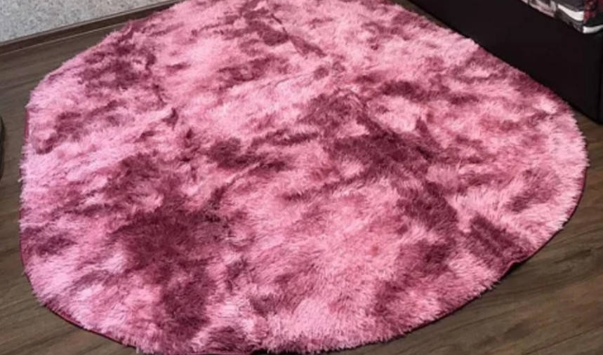 

Коврик травка 1.50 * 2.00 м овальный прикроватный мраморный розовый.