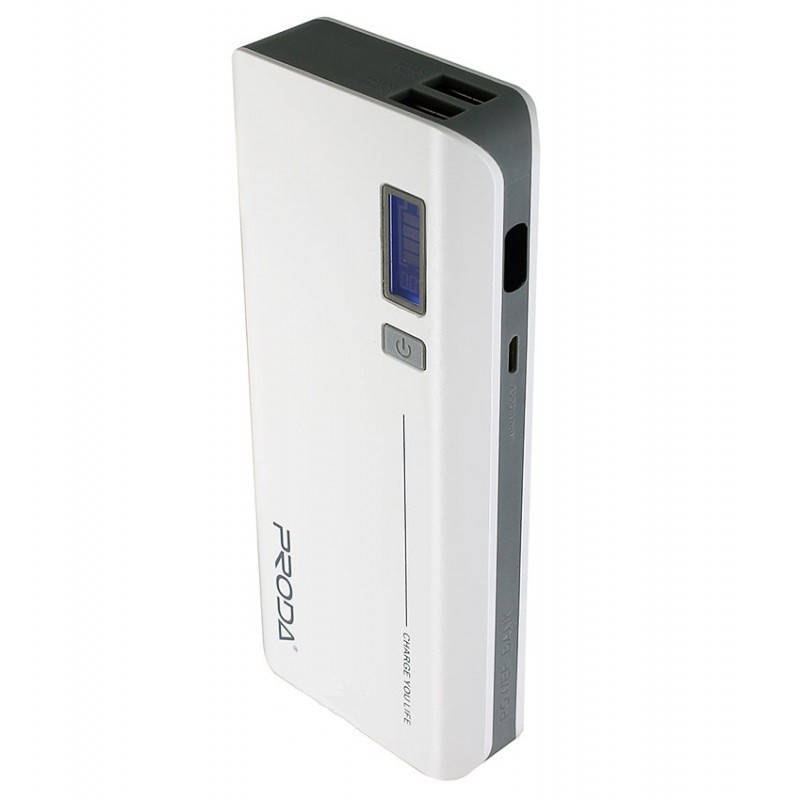 

Внешний аккумулятор Павербанк с дисплеем REMAX Proda V10i Series PPL-6 20000mAh |2USB, 2.1A| Белый
