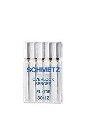 

Иглы "SCHMETZ" для бытовых швейных машин OVERLOCK / Оверлок (5 игл на блистере) 80