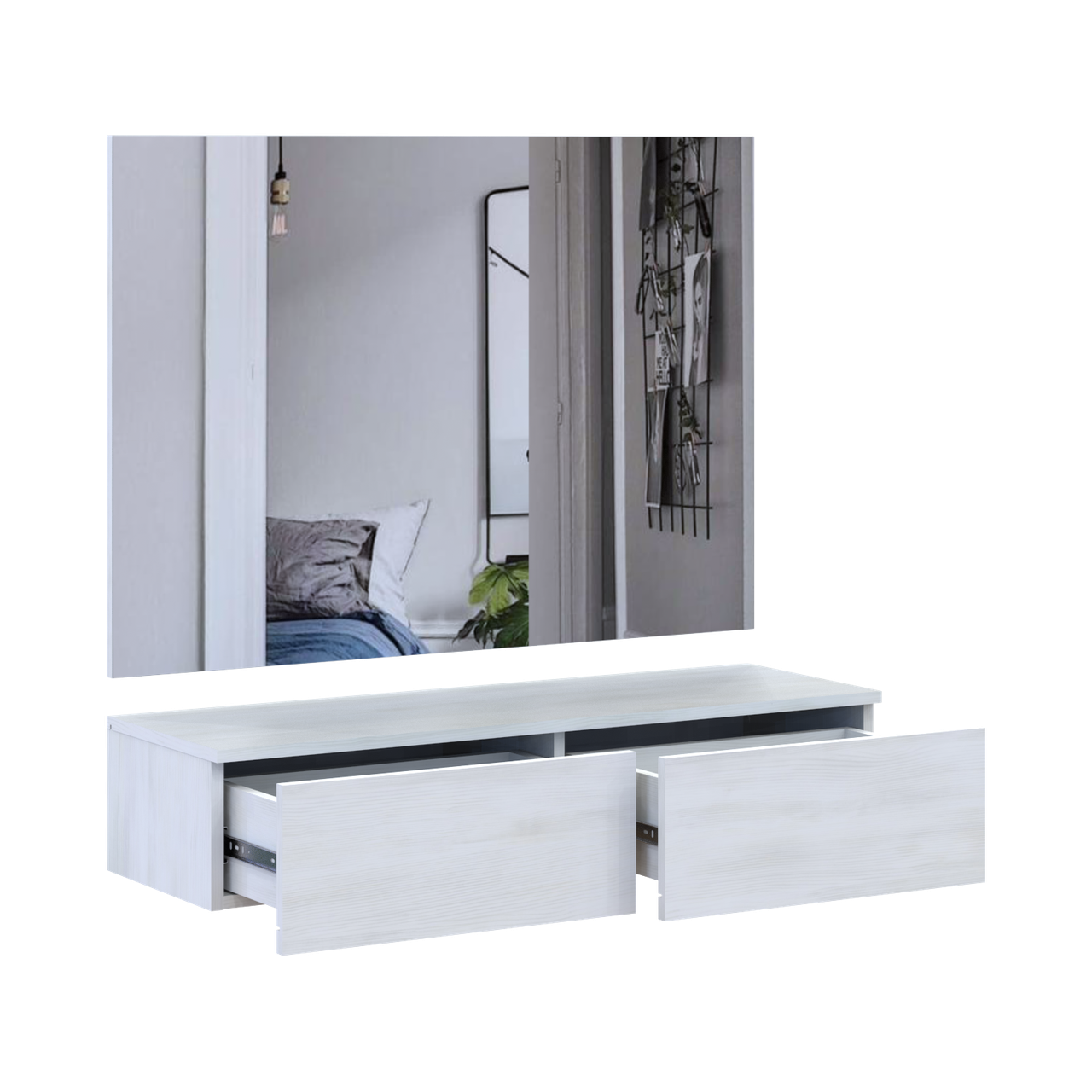 Комплект меблів Doros Левія + дзеркало Біле дерево 100х32х100 (42005240) 4