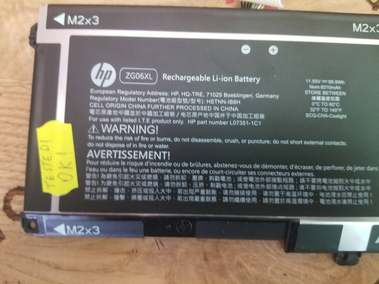 

Аккумулятор для ноутбука HP ZG06XL (EliteBook 1050 G1) 11.55V 8310mAh, Черный