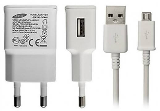 

Сетевое зарядное устройство зарядка Samsung (S) 2 в 1 Micro USB для, Черный
