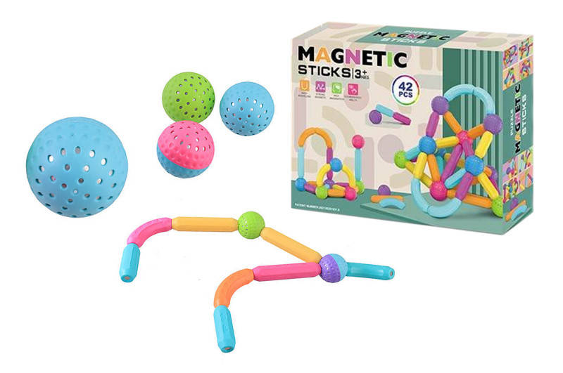 

Конструктор магнітний MAGNETIC STICKS 158-12 42 деталі, коробка 29*6,5*22