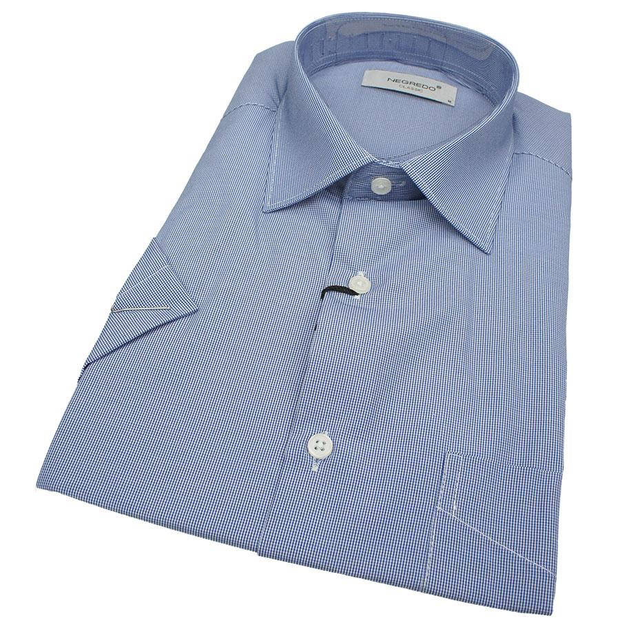 

Мужская рубашка с коротким рукавом Negredo 530 NKC 01 классического кроя, Синий