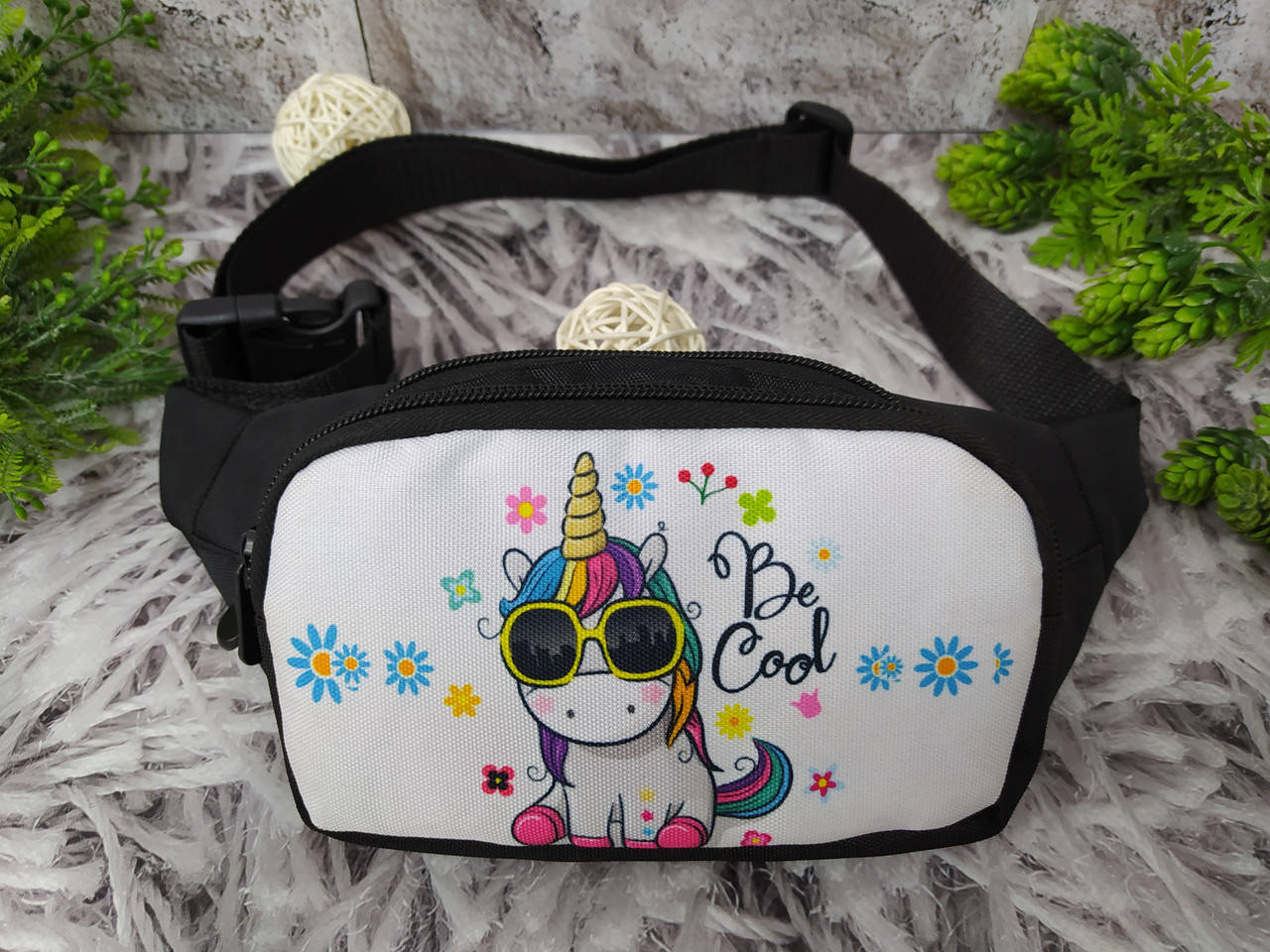 

Сумка-бананка (кошелек) детская р. 30х12х7 см на 2 отделения для девочки Be Cool Р-1089