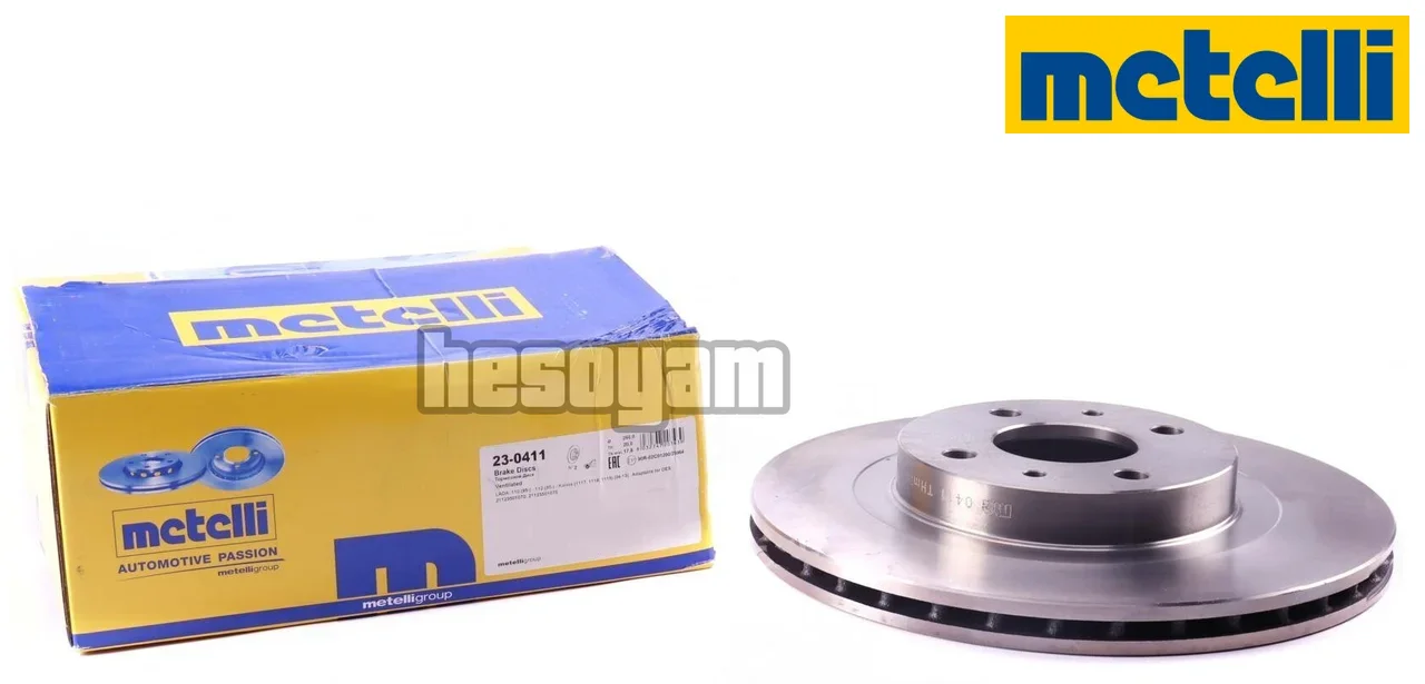 

Тормозной диск R14 ВАЗ 2110, 2112, Приора, Калина, 2108, 2109, 21099, 2113, 2114, 2115 METELLI 23-0411