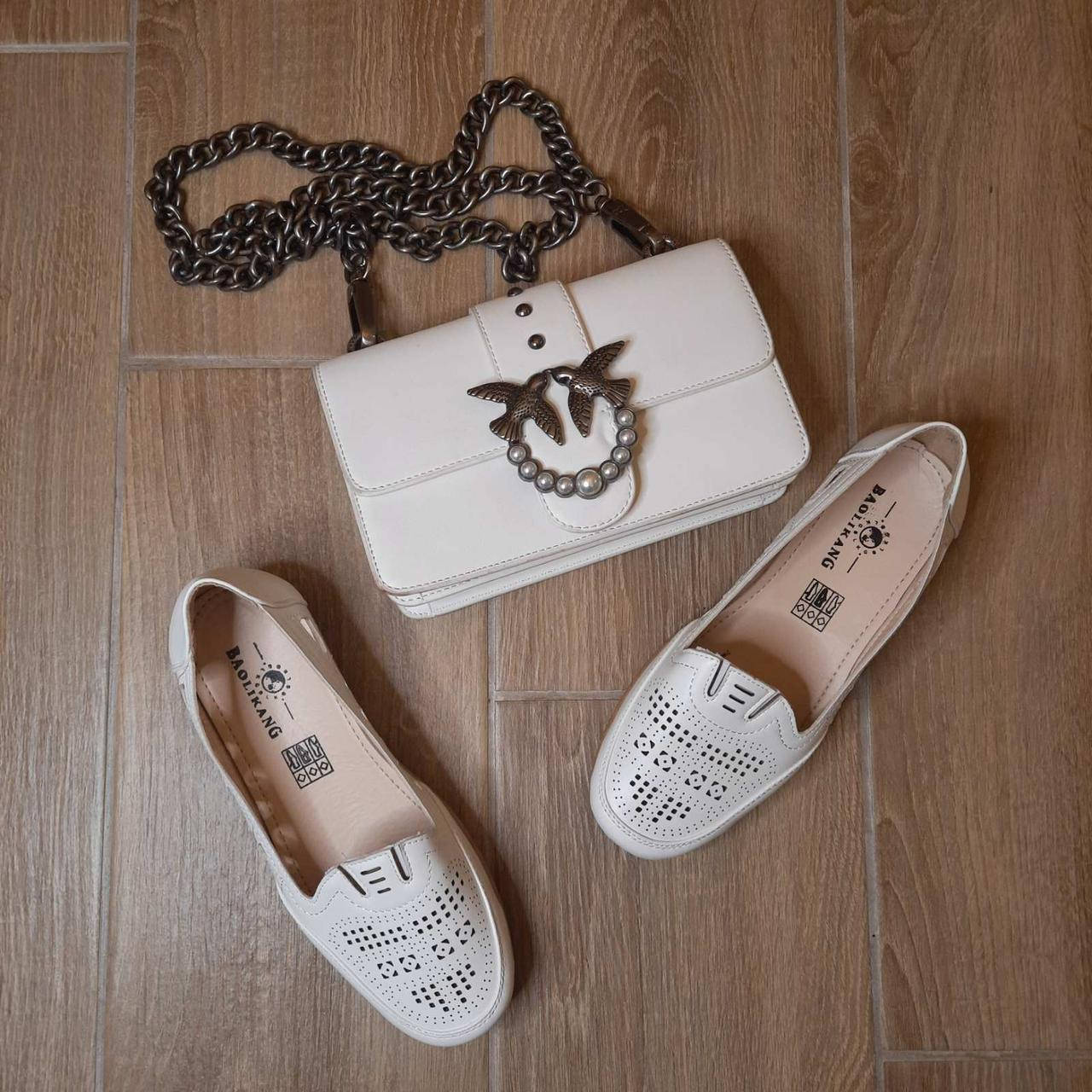 

Туфли летние мокасины Baolikang большого размера на широкую ногу cветлый беж, Бежевый