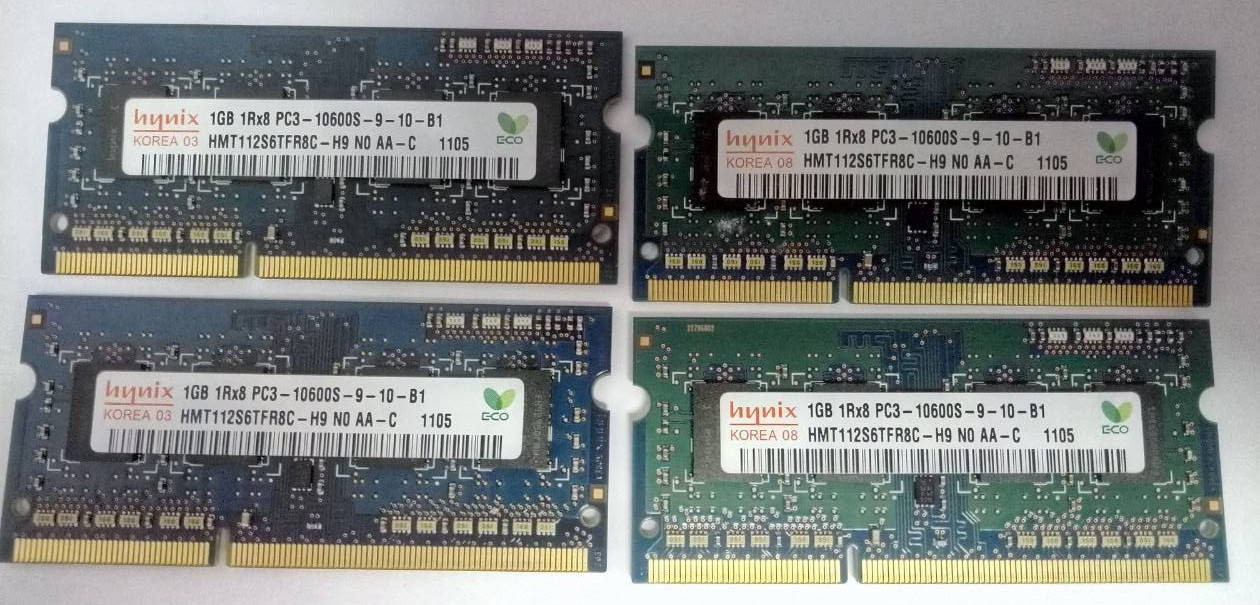 

Оперативная память для ноутбука ОЗУ SODIMM DDR3 1Gb 10600S Hynix