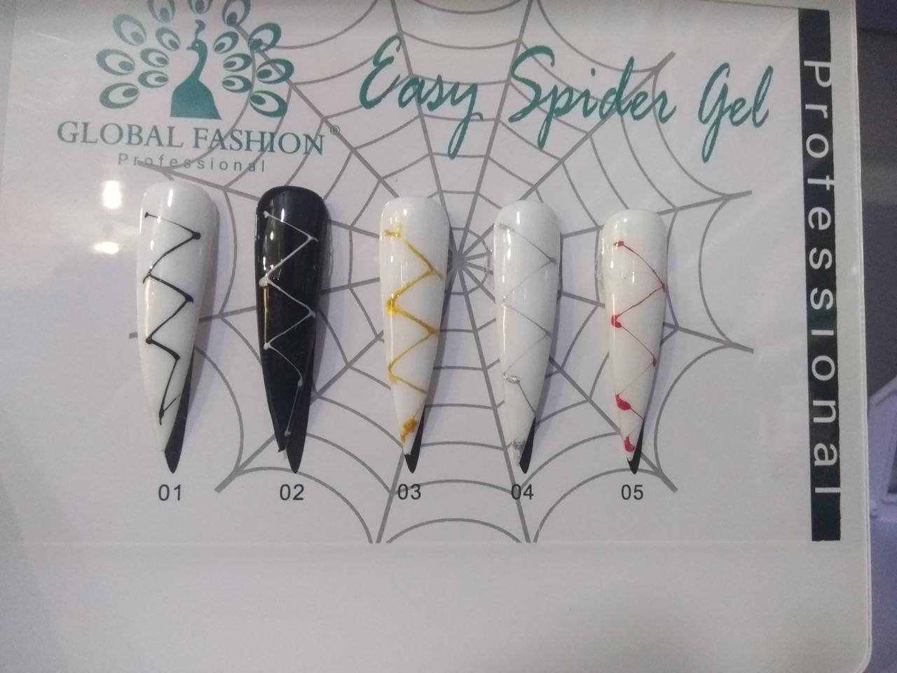 

ГЕЛЬ ПАУТИНКА GLOBAL FASHION EASY SPIDER GEL, 5 цветов, 5 Гр