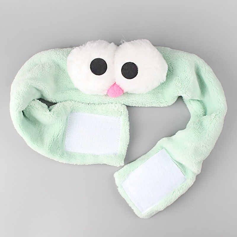 

Плюшевая повязка для волос Сова салатовая, Зелёный