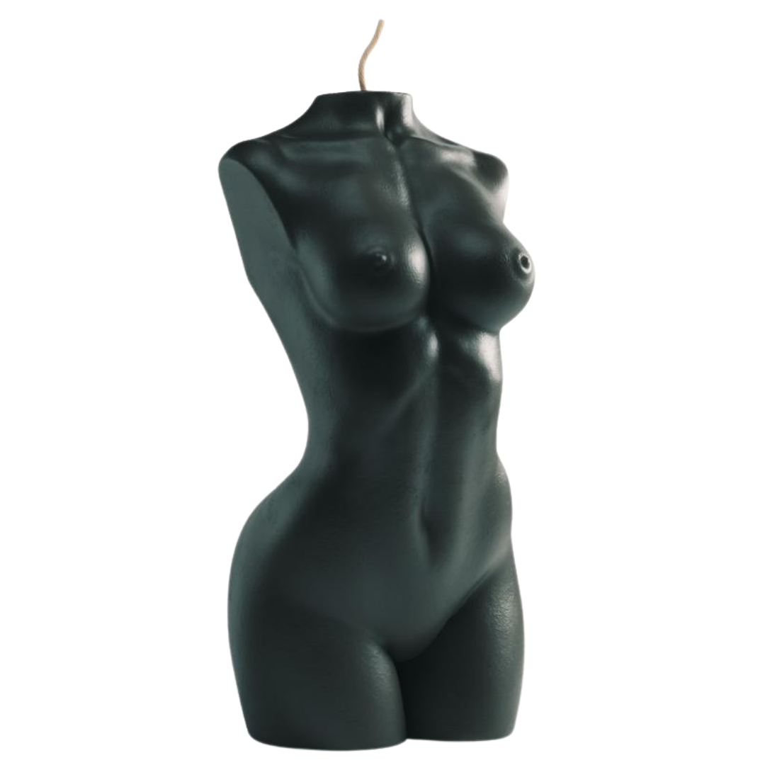 

Свеча женский торс черная Besensua grand femme noir 13 см, Черный