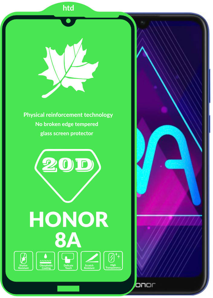 

20D Стекло Honor 8A (большой радиус)