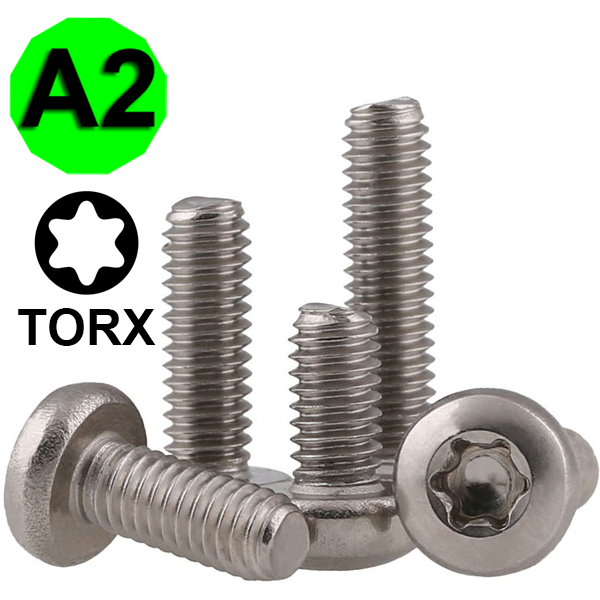 

Винт с полукруглой головкой DIN 7985, нержавеющая сталь A2, М3 X 12 Torx