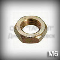 

Гайка М6 низкая ГОСТ 5929-70 (ГОСТ 5916-70, DIN 439, ISO 4035, 4036, 8675) кадмированная