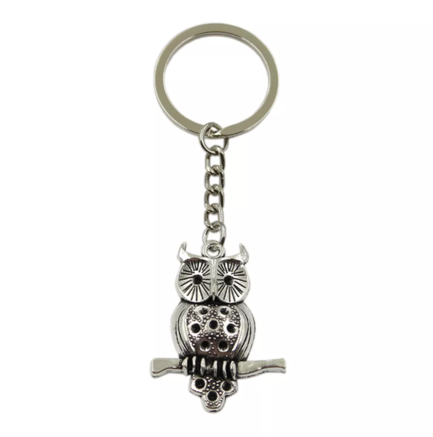 

Брелок металлический для ключей, сумок, рюкзаков "Сова / Owl JA6" Серебристый. Брелок металевий для ключів