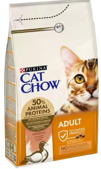 

Cat Chow Adult корм для кошек с уткой 1,5 кг