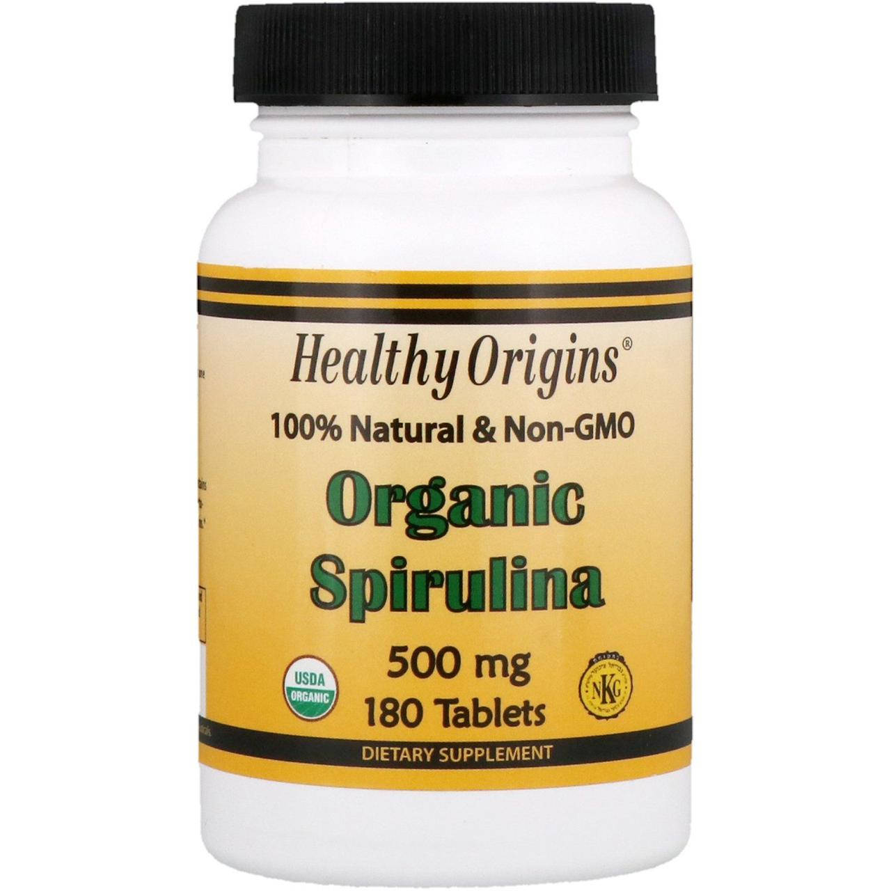 

Спирулина, Healthy Origins, 500 мг, 180 таблеток.