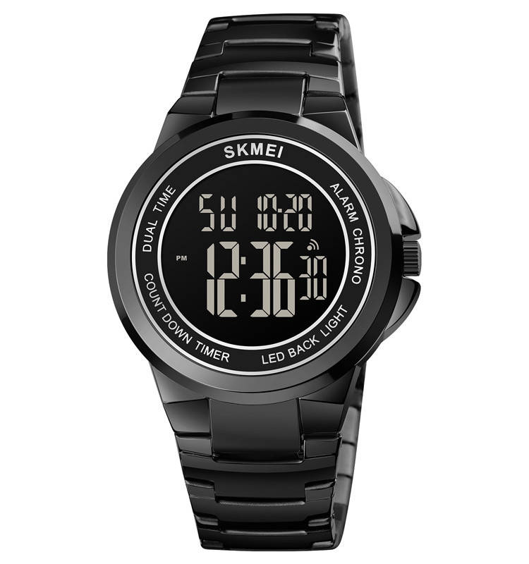 

Мужские часы Skmei 1712 черные с черным циферблатом