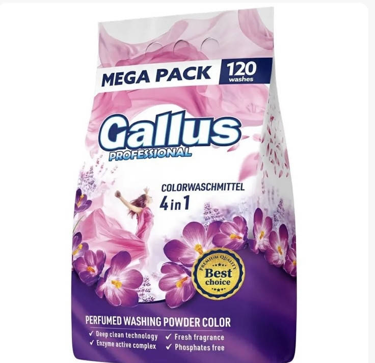 

Стиральный порошок Gallus Professional 4в1 6,6 кг Color Цветной 120 стирок