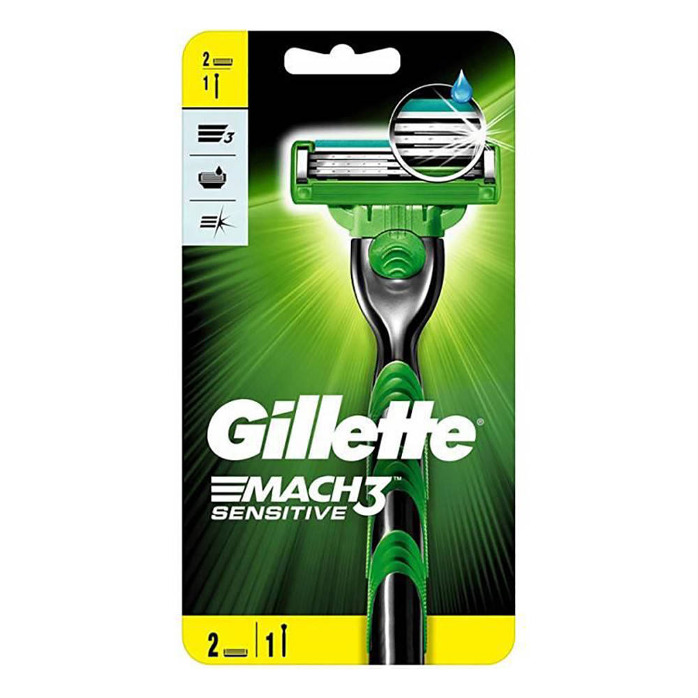 

Станок с 2 сменными кассетами Gillette Mach3 Sensitive (7702018452361)