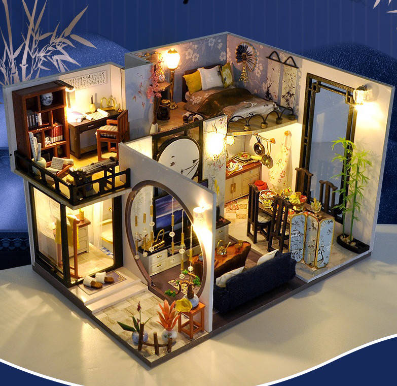 

DIY House румбокс миниатюрный дом Bamboo Shadow Jiangnan