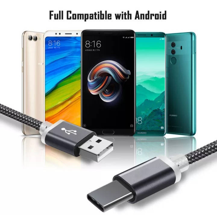 

Type C USB кабель 9 mm для захищених смартфонів Сірий 2 метра, Серый