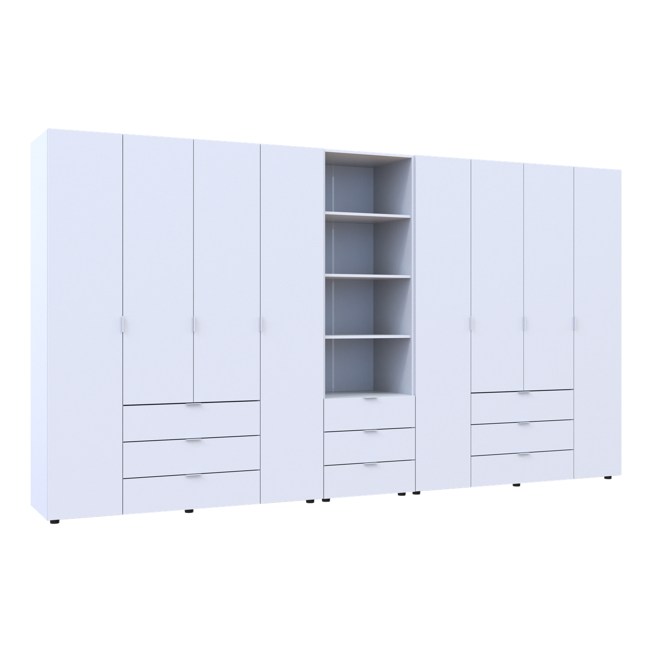 Шафа для одягу Doros Гелар Білий 4+4ДСП з пеналом 370х49.5х203.4 (42005167) 6