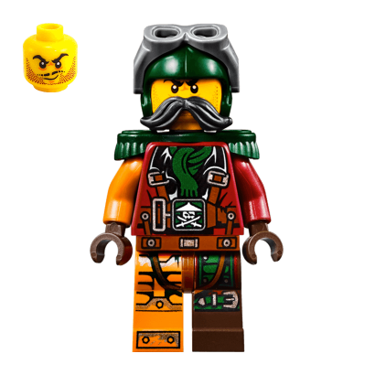 

Фигурка Lego Ninjago Sky Pirates Flintlocke Epaulettes njo197 1 1шт Б/У Хорошее