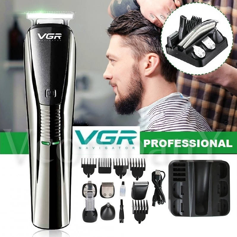 

Машинка для стрижки волос VGR GROOMING Триммер для бороды, Машинка для стрижки волосся, Электробритва, тример