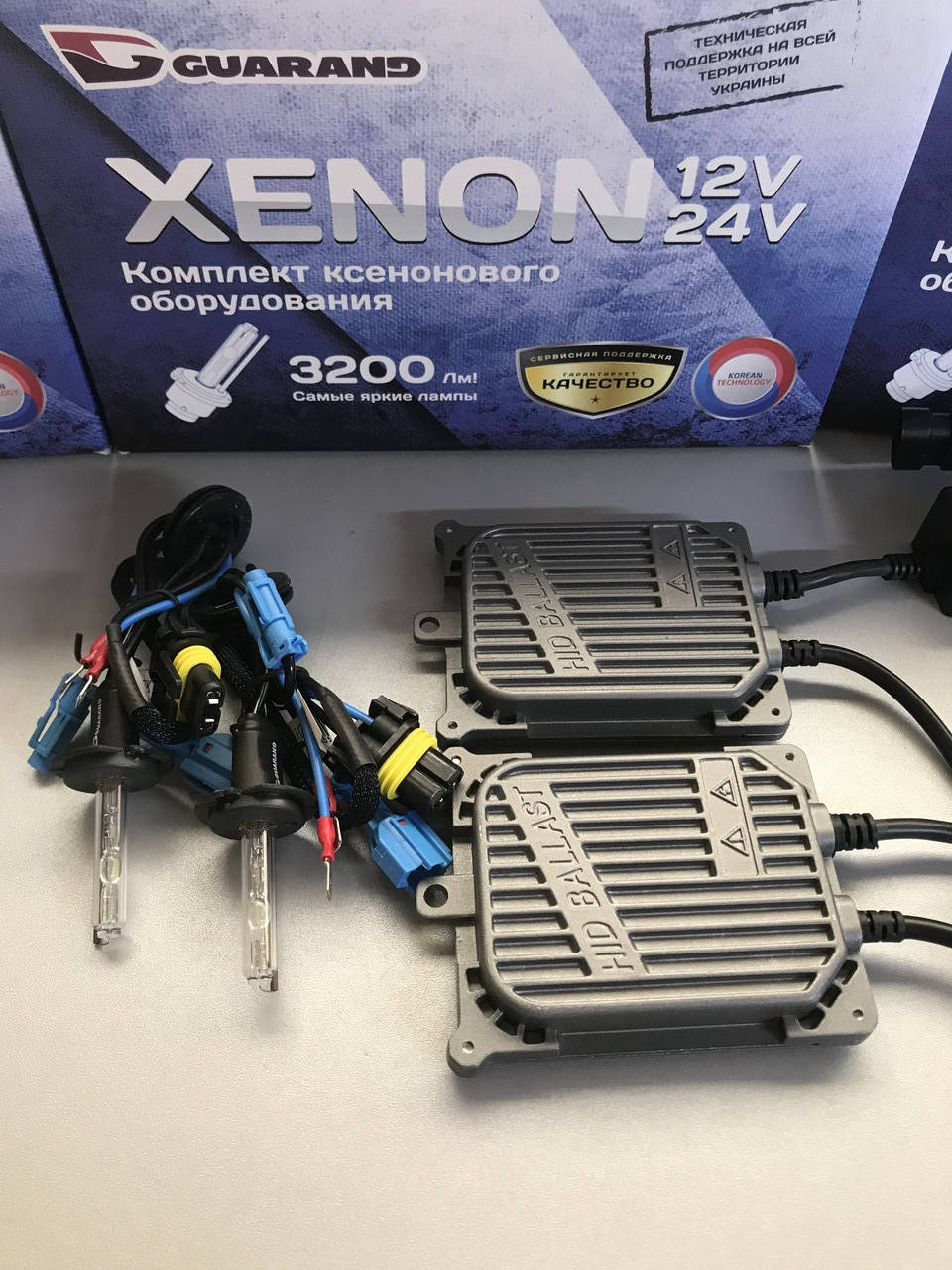 

Комплект ксенона Guarand H7 6000 k с обманками и блоками 55 w