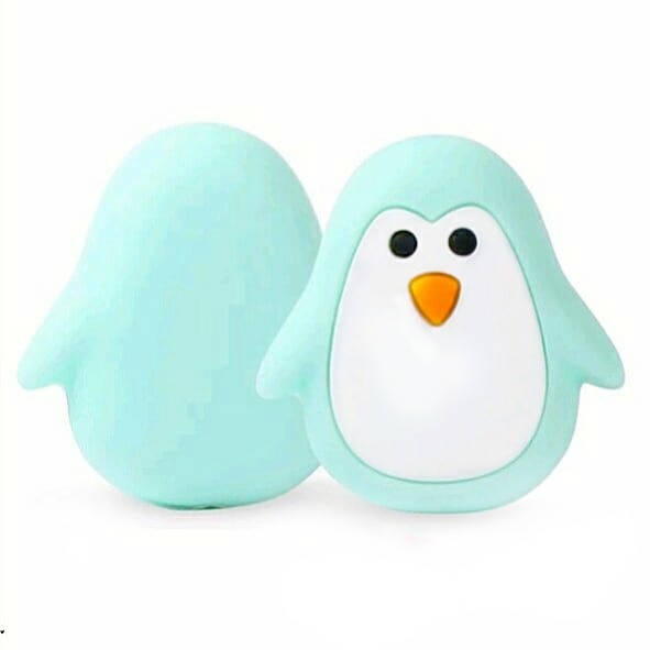 

Пингвин бусина силиконовая Мятный