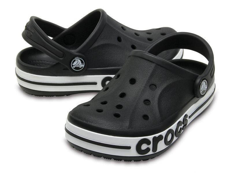 

Детские кроксы черные, сабо Crocs Kids’ Bayaband Clog оригинал 27, Черный