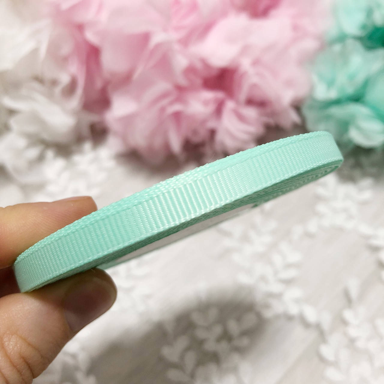 

Репсовая лента 6 мм, светлая мята #217, Мятный