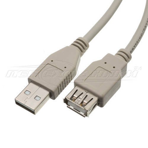 

Кабель удлинитель USB 2.0 AM - AF, 3 м, Серый