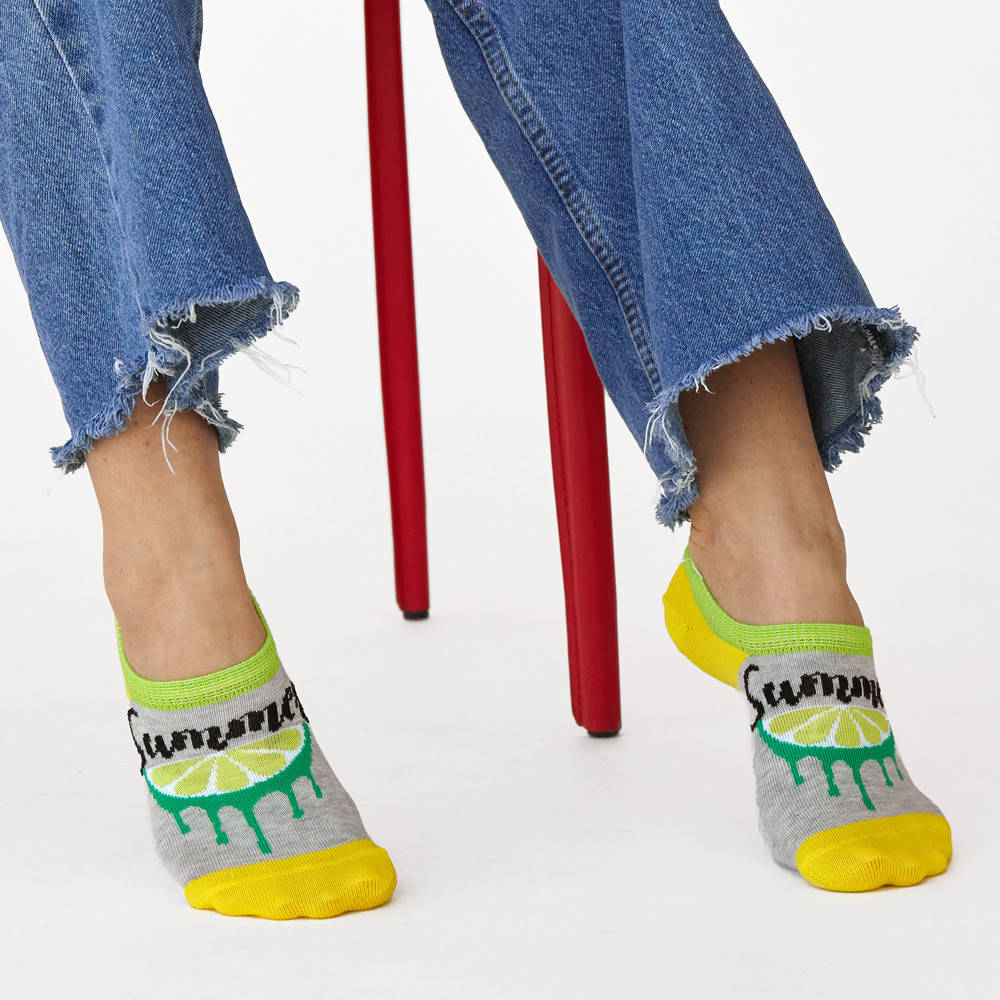 

Комплект из 2-х пар женских носков подследок «summer», Разные цвета