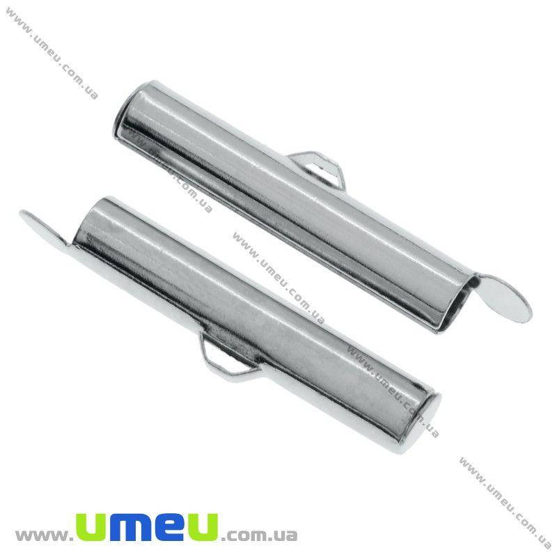 

Зажим круглый, 26х6,5х5 мм, Темное серебро, 1 шт (ZAG-020898)