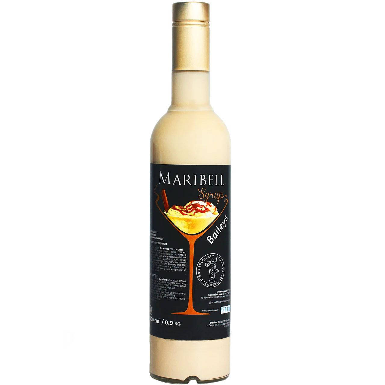 

Коктейльный сироп Бейлис Maribell 700 мл для алкогольных и безалкогольных напитков Марибель
