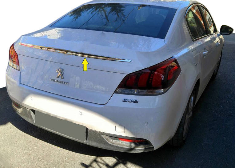 

Верхняя хром планка (нерж) Peugeot 508 2010-2018 гг. TSR Накладки на кузов Пежо 508