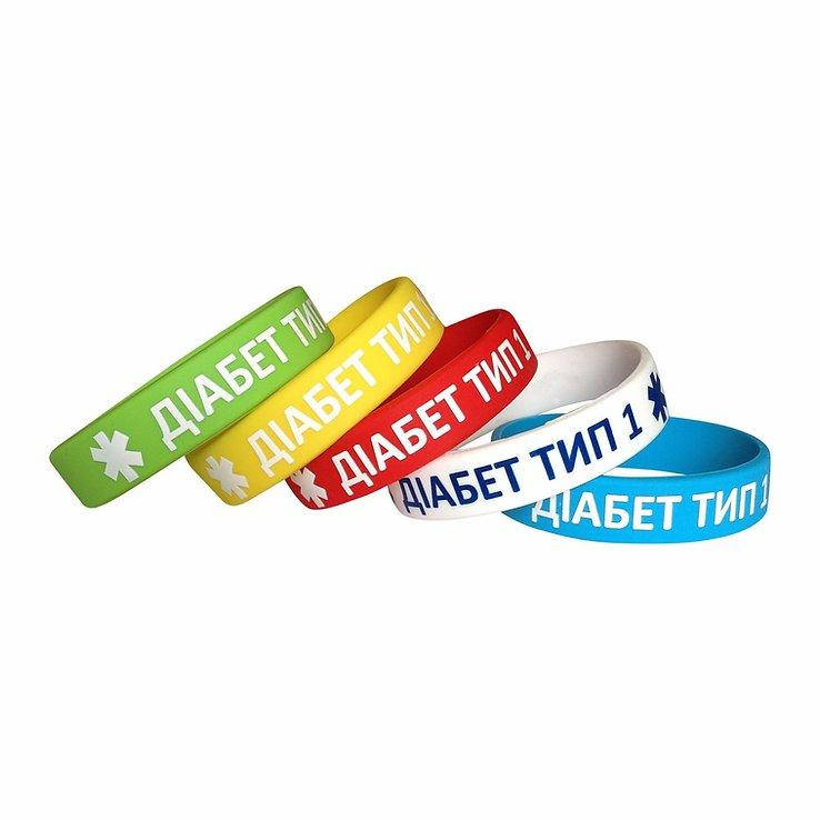 

Силиконовый ID-браслет ДІАБЕТ ТИП 1 детский