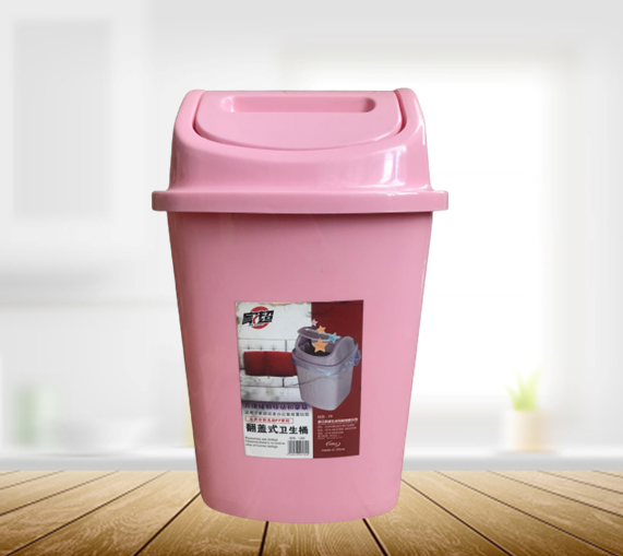 

Ведро для мусора с поворотной крышкой. Розовый. 18 л Кладовка