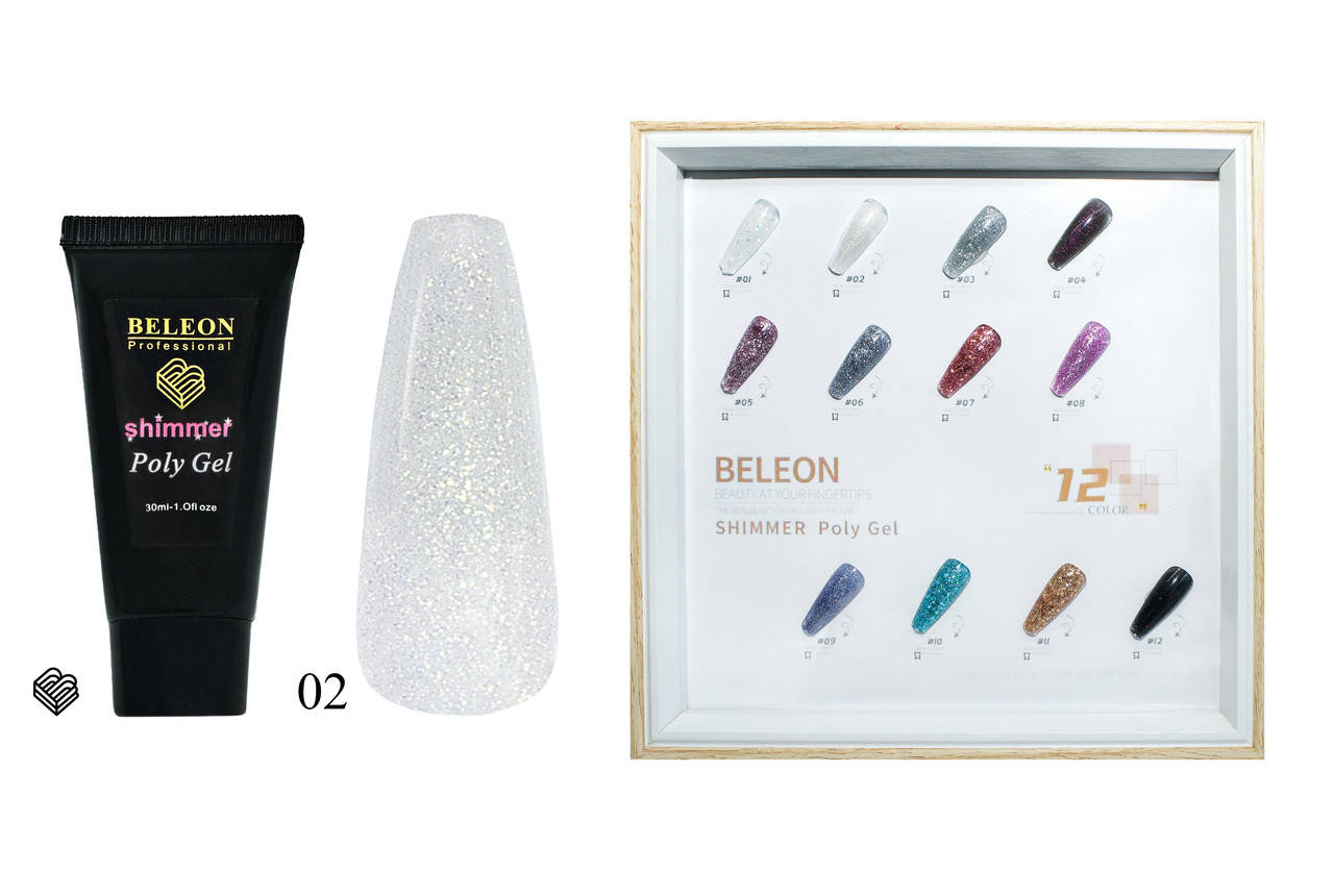 

Poly Gel BELEON Shimmer №02 ( Жемчуг с мелкими блестками)