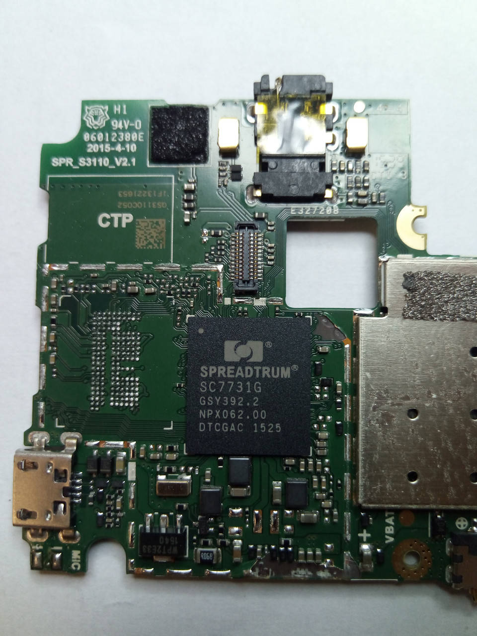 

Микросхема процессора Spreadtrum SC7731G На плате Описание