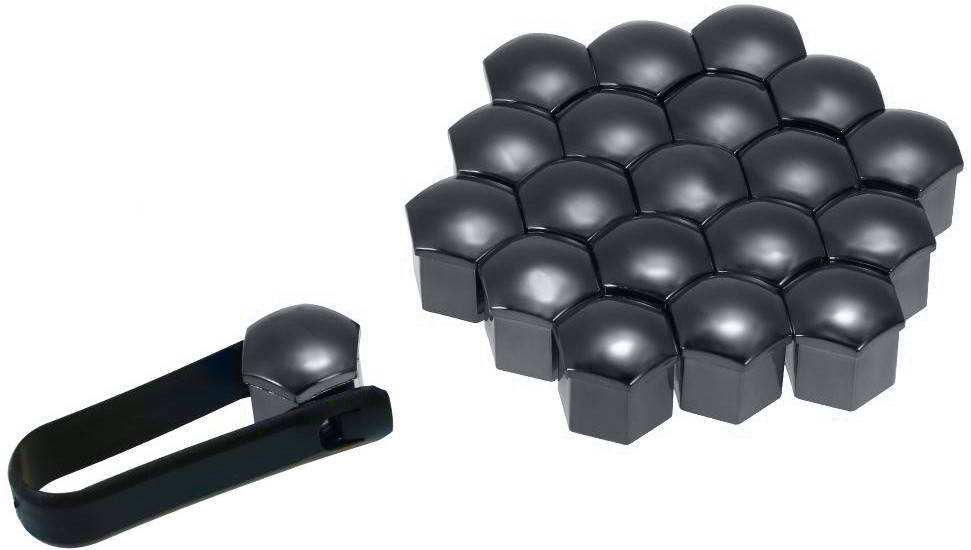 

Колпачки на колесные болты 19 мм (20 шт + съемник) Black